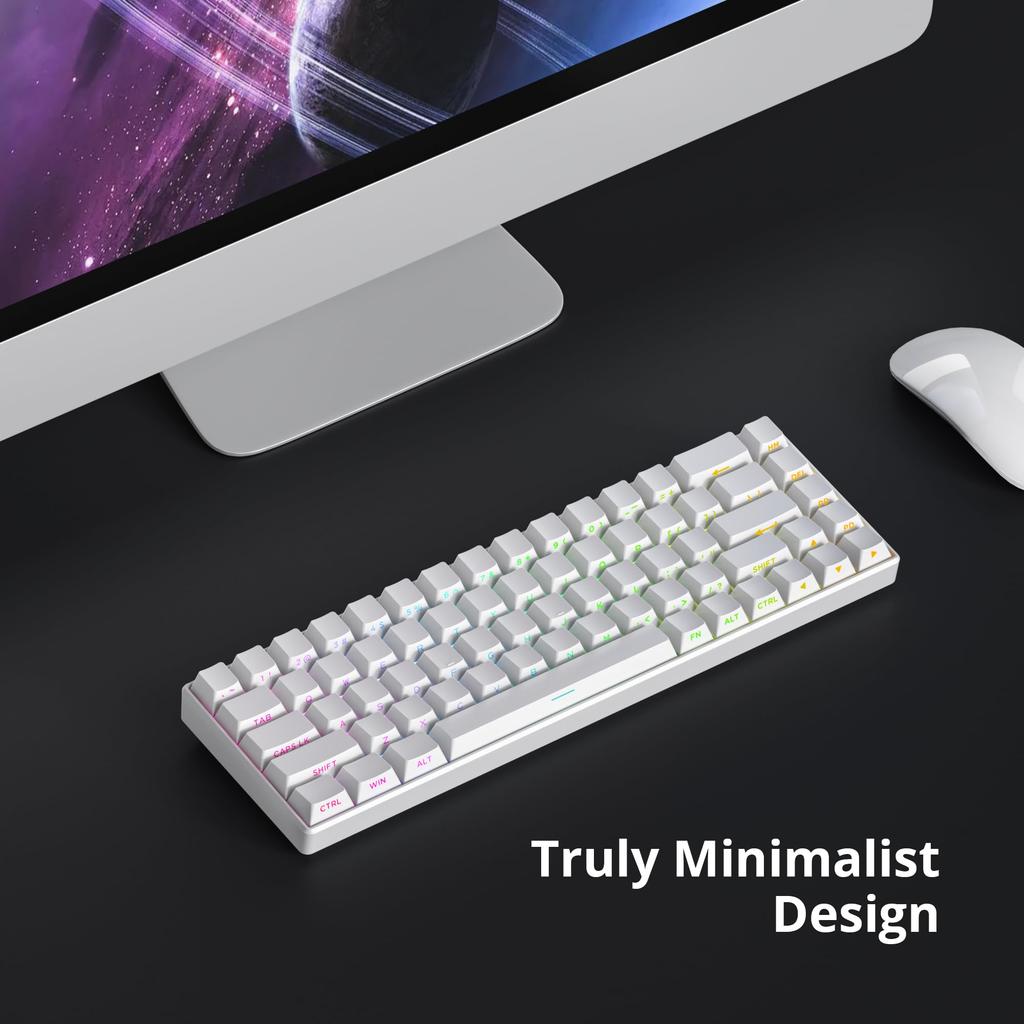 130 Key Side Print PBT White Keycaps 75 Cherry Profile Minimalist Style Custom Keyboard Keycaps for Mechanical Keyboards Percent, Shine-Through