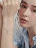 Sosoo 925 Silver Chubby Heart Toggle Bracelet