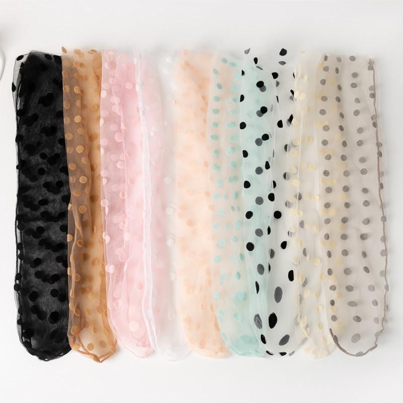 Calze di seta senza tallone genitore-figlio ins personalità a pois Sexy Pizzo Rete Calzini Trasparenti Elasticità Stretch Rete Filato Sottili Donne