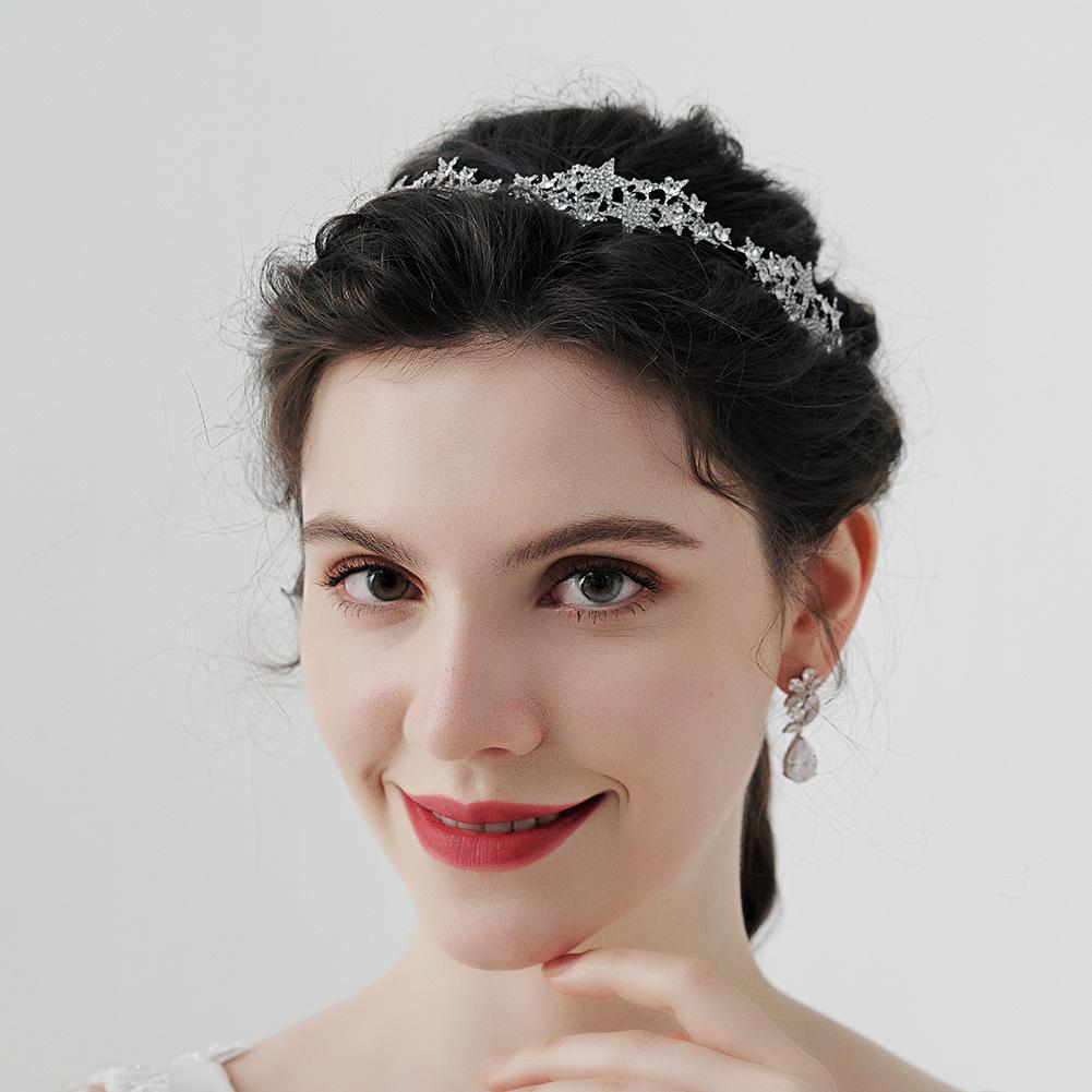 Simple Crystal Women's Hair Bands Fashion Alloy Mori Princess Headband Headdress Party Holiday Jewelry Hair Accessories Tiara