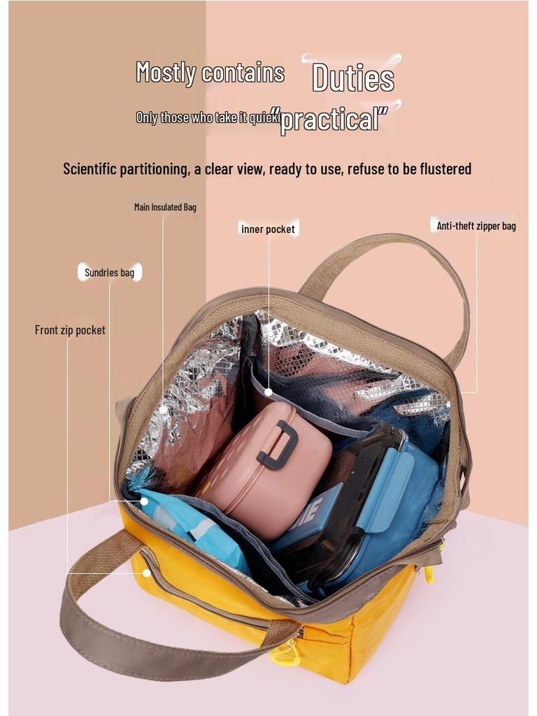 2025 Multifunctional Mummy Bag: Large Capacity, Convertible Single Shoulder, Crossbody, Handheld Portable Baby & Mother Bag