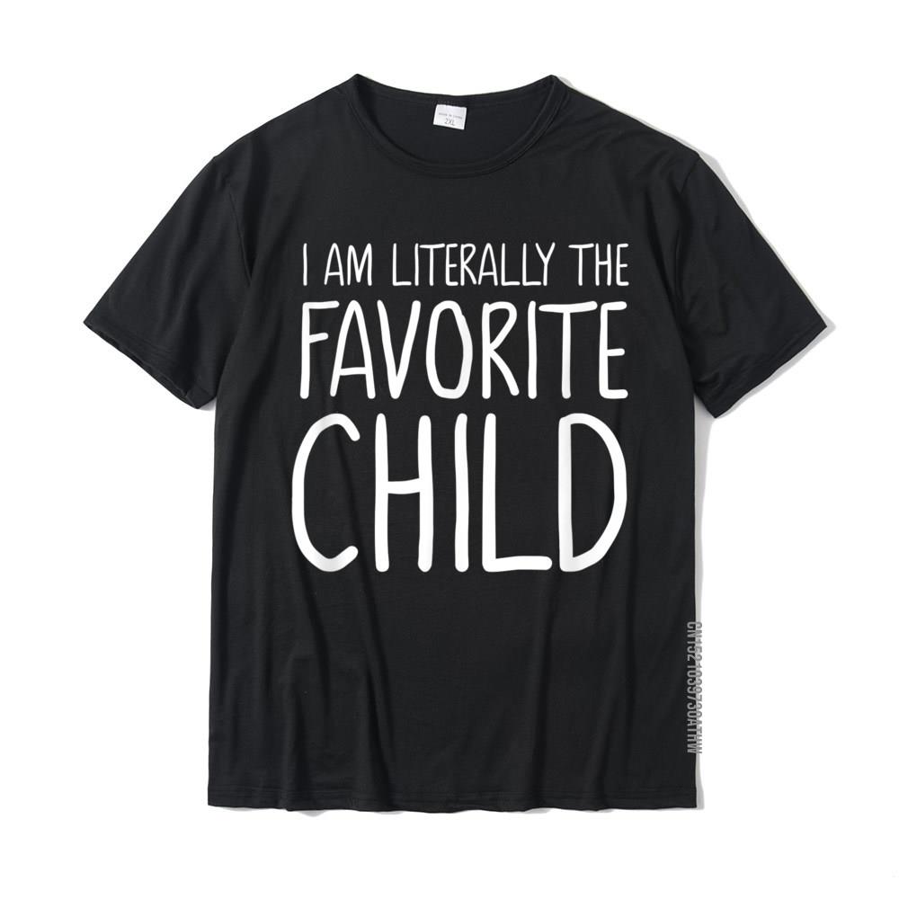 

I Am Literally The Favorite Child T-Shirt T Shirt Oversized Simple Style Cotton Student T Shirt Simple Style 3XL чорний