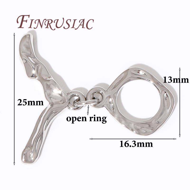 2/4Pcs 18K Gold Plated Toggle Clasps For Jewelry Making Supplies,Brass OT Clasp Connector For Bracelets Findings DIY