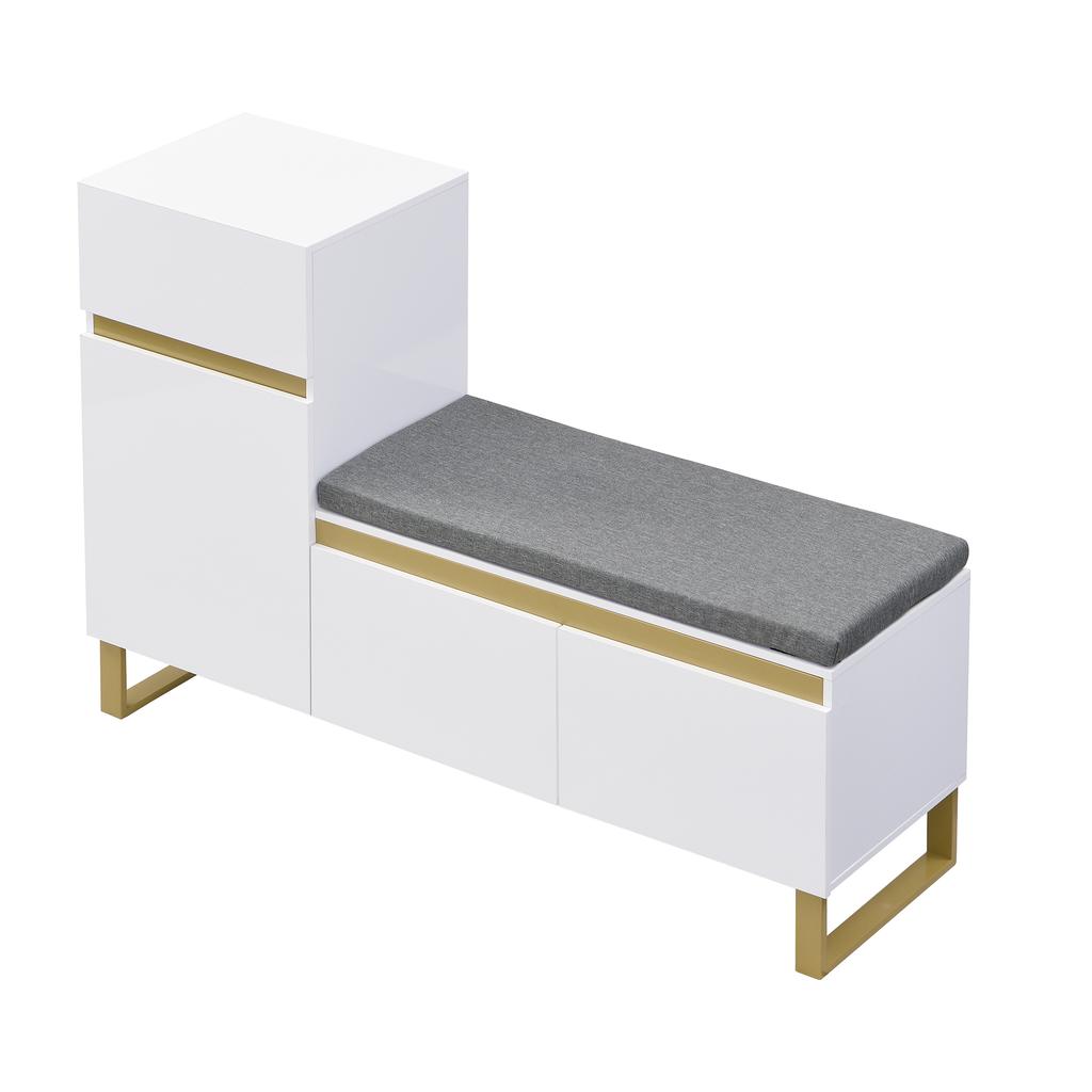 Shoe Cabinet with Large Capacity for the Entryway, Modern Minimalist Hallway Cabinet, Home Organizer with Drawers and Doors.