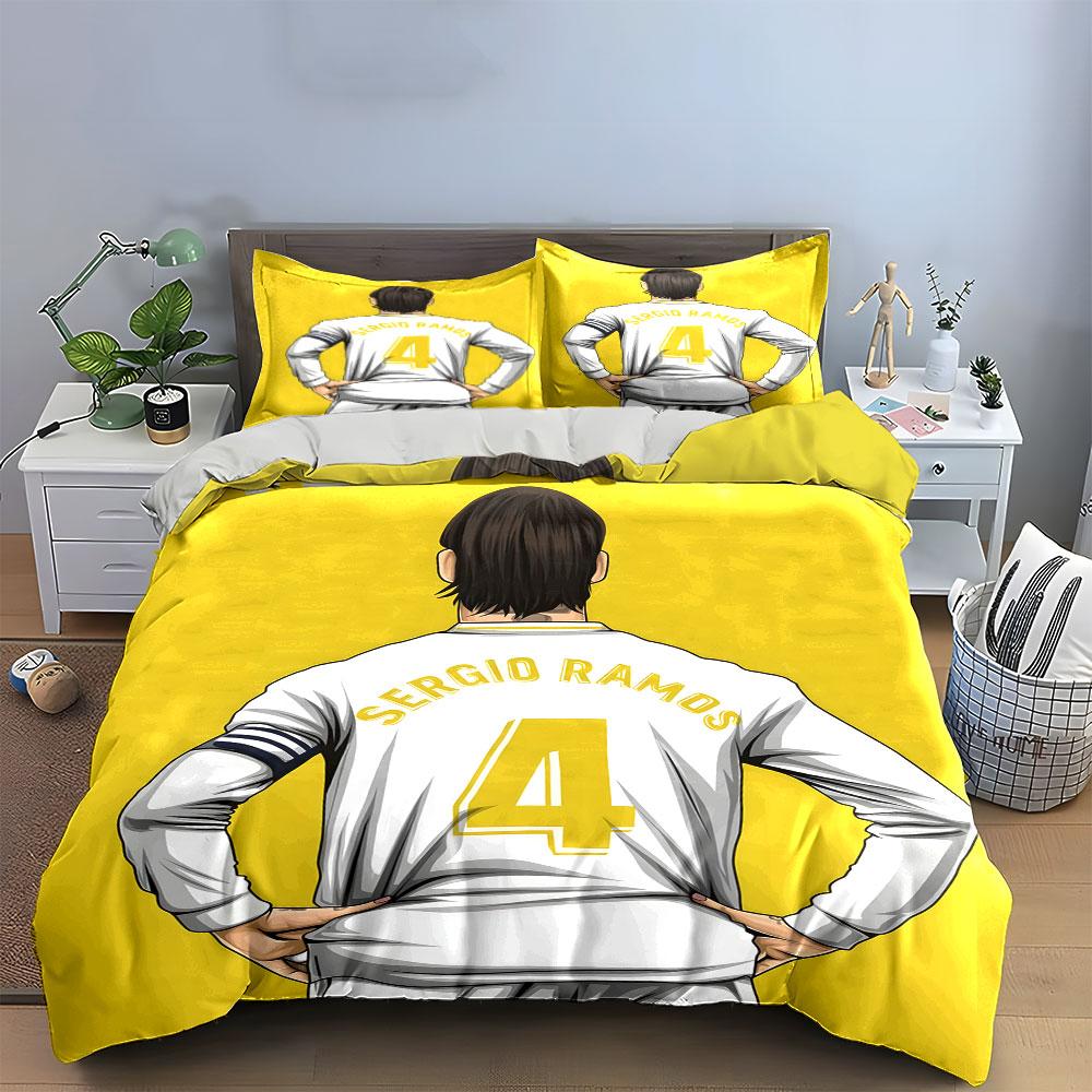 Illustration of Sergio Ramos. Bedding sets Duvet cover sets Duvet covers Pillowcases(1 * Duvet Cover 2 * Pillowcases without duvet insert)