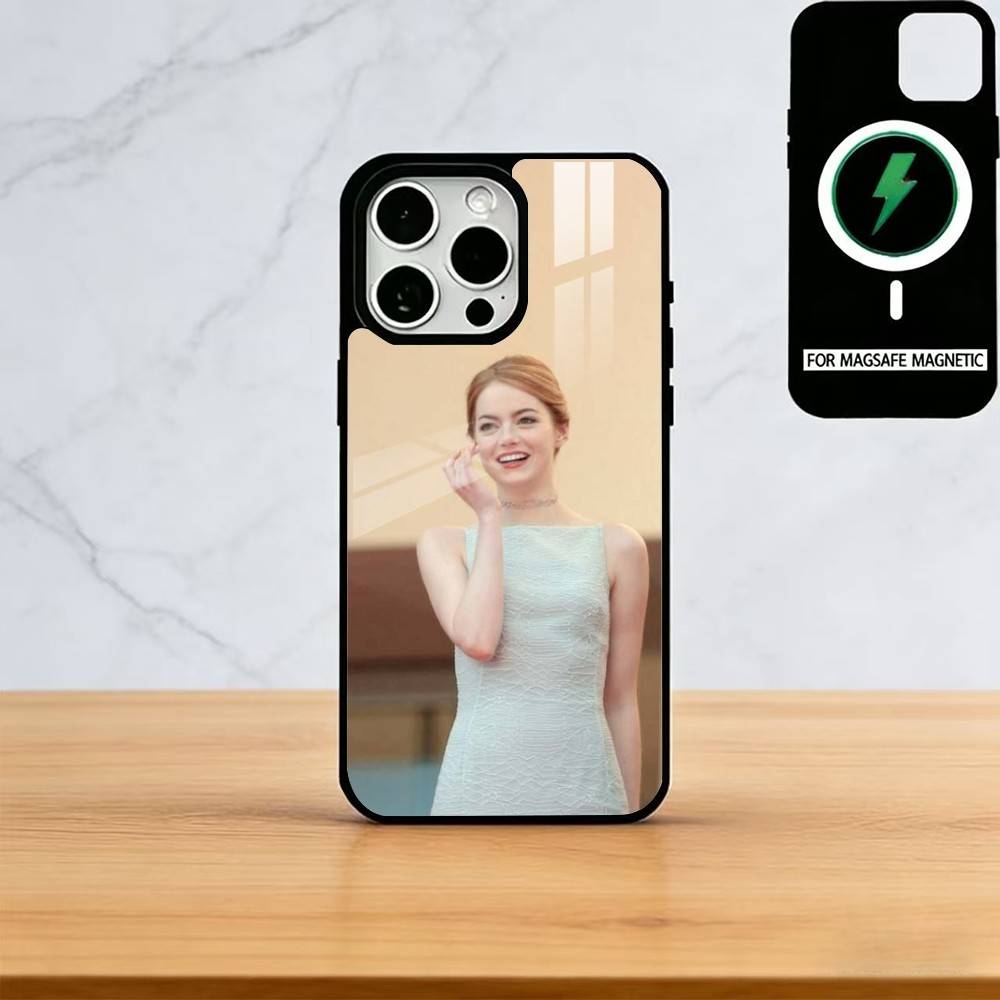 

Emma Stone Phone Case For iPhone17,16,15,14,13,12,11 Plus,Pro Magnetic For Magsafe Wireless Charging iPhone17Pro