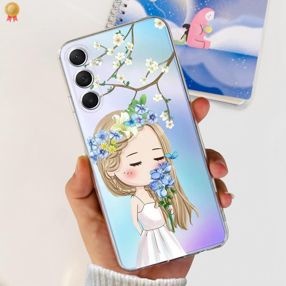 Case For Samsung F54 5G Back Cover Glitters Fashion Cat Wolf Soft Silicon Bumper For Samsung Galaxy F54 5G F546B Phone Case Capa