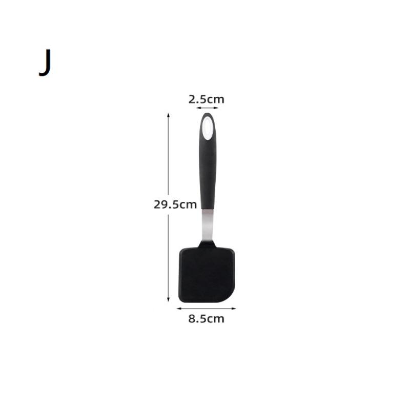 Frying Shovel Leaking Shovel Cooking Utensils Stainless Steel Silicone Kitchenware Fried Fish Steak Spatula Cooking Tool J
