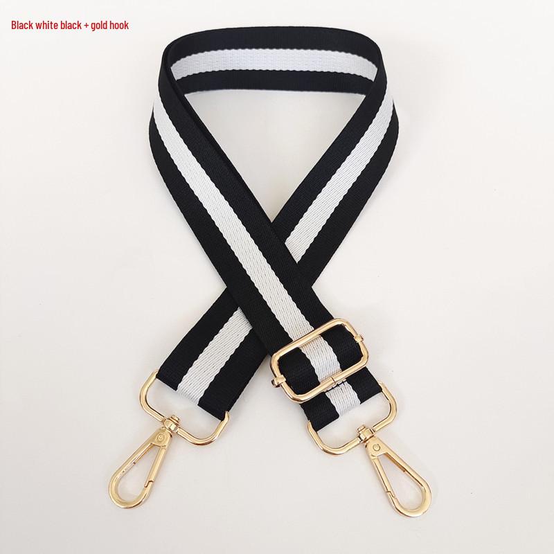 Correa de Bolso Cruzado Colorida Ajustable para Mujer - Correa de Hombro de Tejido Rayado Ancho Extendido