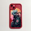 For iPhone 16 15 14 13 12 11 Pro Max XS Max XR X SE 8 7 Square Hatake Kakashi Pattern Soft Silicone Full Lens Protect Phone Case
