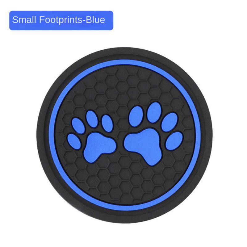 

Нескользящий коврик для автомобильного стакана с водой, резиновый коврик с отпечатком кошачьей лапки для подставки под бутылку, подстаканник для салона автомобиля, противоскользящие подстаканники