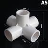 Heavy Duty PVC Pipe Coupler 20/25/32/40/50mm 3/4/5/6 Way 3D Connectors for Agricultural Irrigation DIY Pipe Rack Plumbing Repairs