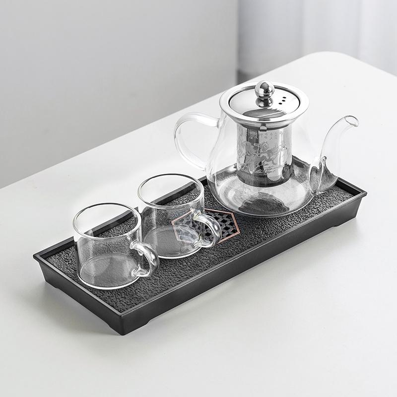 Kung Fu Tea Set Home One Pot Two Cups Tea Plate Small Ceramic Teapot Teacups Hotel Personal Small Sets Traveling