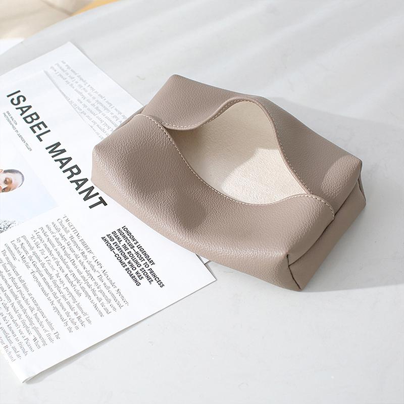 Tissue Box Light Luxury Living Room Creative Nordic Rectangular Storage Tissue Dispenser Car Leather Pumping Paper Box