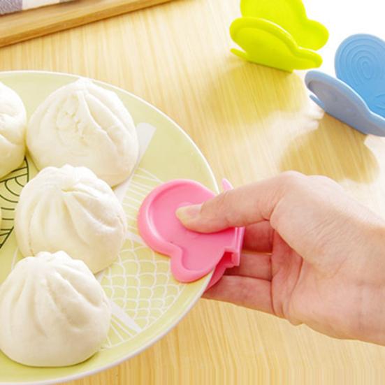 2Pcs Pot Holders Anti-scald Magnetic Silicone Multifunctional Butterfly Shape Fridge Magnets Oven Mitts for Gifts