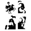 Halloween Witch Window Sticker Giant Ghost Shadow Halloween Party Decor Electrostatic Window Wall Stickers