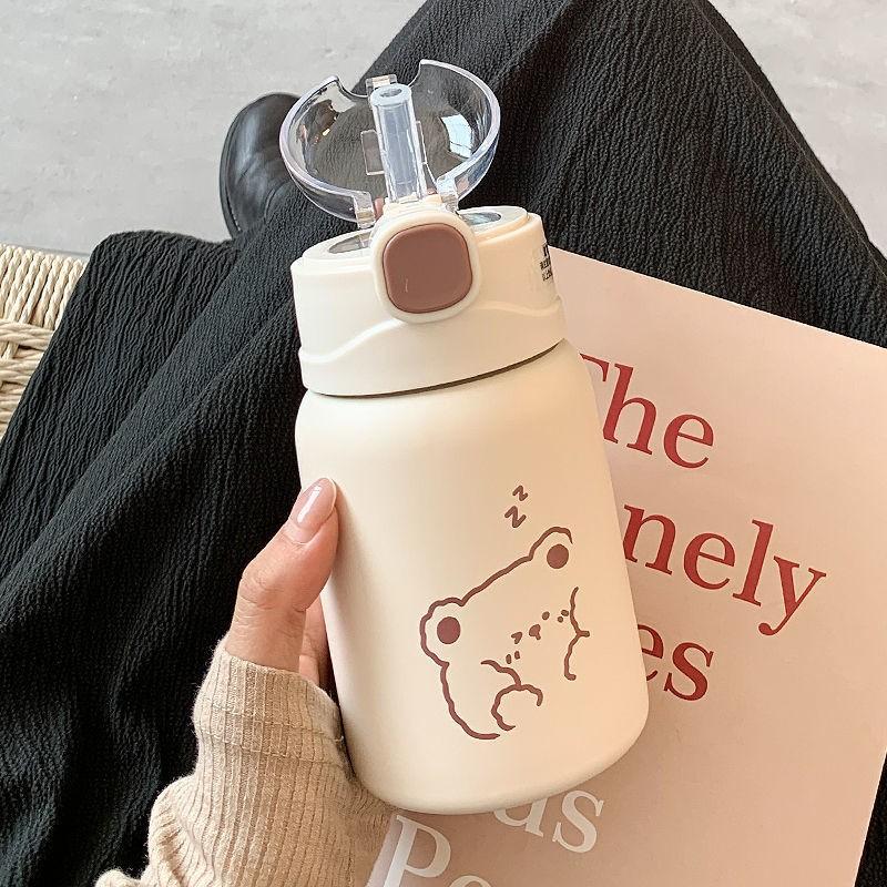 Simple Thermos Cup for Girls, Straw Cup Ins, High-looking Internet Celebrity, Adult Student Gift, Children's Water Cup