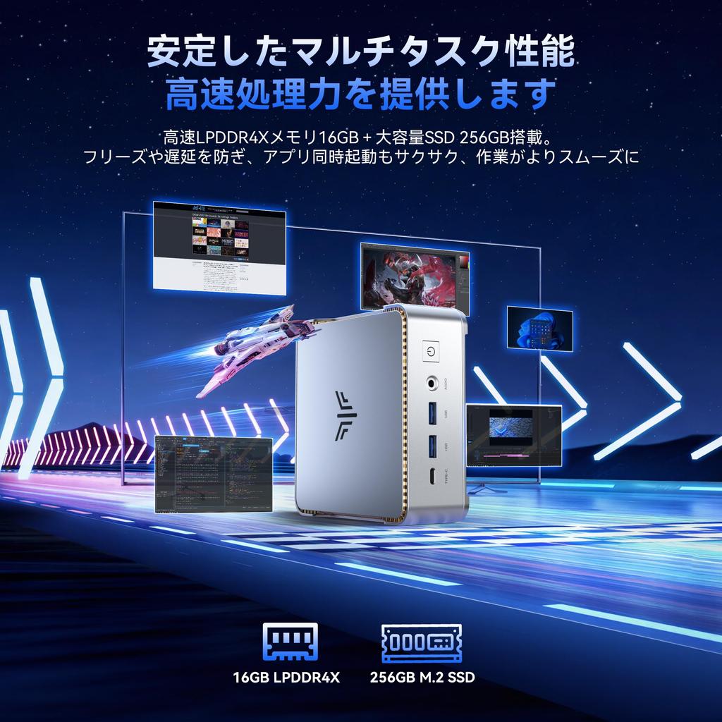 than NiPoGi Mini PC Ryzen 7330U Up to Mini PC Ryzen 16GB LPDDR4 256GB SSD 4K60Hz Mini PC 4K output Small PC Windows 11 Pro for Office [Faster 3500U]
