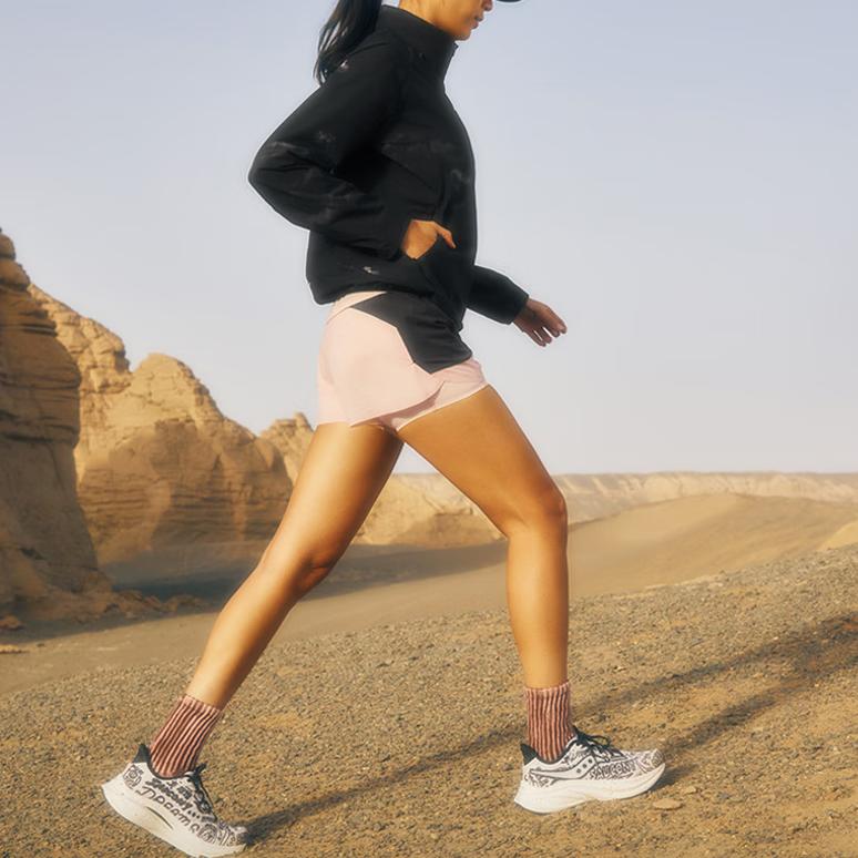 SAUCONY Nathan Bell Series Running Training Fashion Simple Comfortable Versatile Breathable Sports Shorts Women Shorts Sumei-Pink SA1259DP41C-PK043