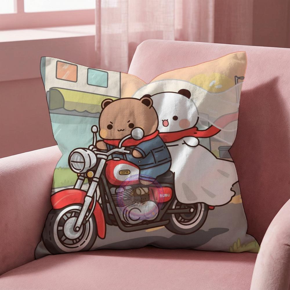 Cute B-BUBU DUDUS Cushion Cover Multi-Scene Pillow Cover for Home & Car - Reversible, Soft & Durable for Daily Use