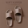 Leather pattern cool slippers thick bottom men's and women's home non-slip bathroom non-smelly feet home indoor summer