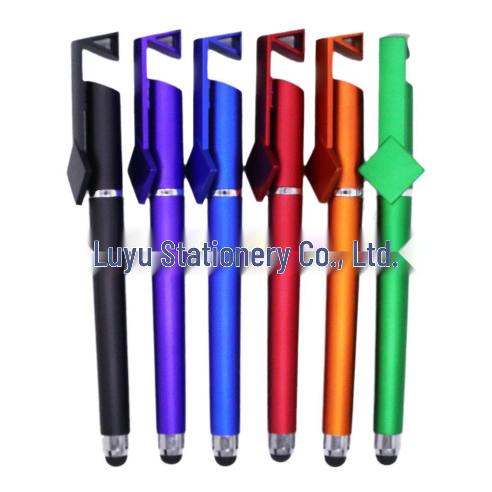 Stylus Ballpoint Pen with Touchscreen Stand & QR Code Clip