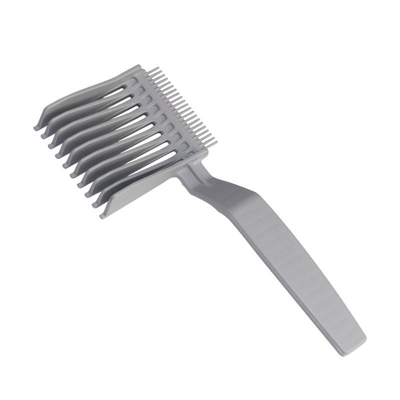 Flat Head Long Handle Hairdressing Clipper Comb - Auxiliary Haircut Tool for Home Use