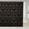 Vintage Boho Damask Floral Bathroom Curtain,Bohemian Exotic Goth Shower Curtain Victorian Baroque Flower Shower Bathtub Decor