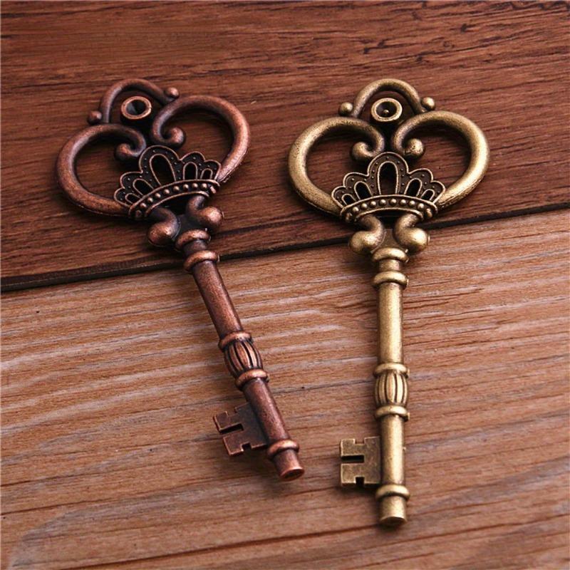 5Pcs/Lot Alloy Lovely Large Crown Key Charms Vintage Jewelry Keys Charms 32*84mm