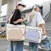 Color Block Men Women Shoulder Bag Student Class Handbag Women's Large Capacity Crossbody Bag