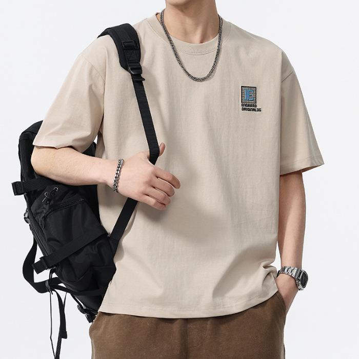 Updated Summer Mens Round Neck Short T-shirt Short Sleeve Thin Everyday Youth Half-sleeved Blouse