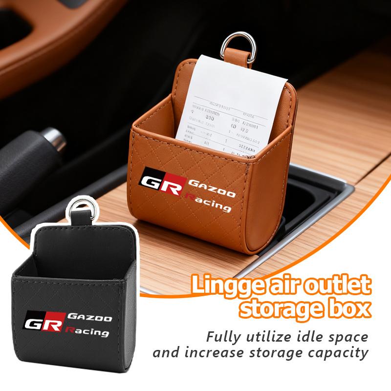 For S7 Car Storage Bag Air Vent Dashboard Tidy Hanging Organizer Box Auto Accessories Crown Yaris Corolla Prius Auris CHR JH7