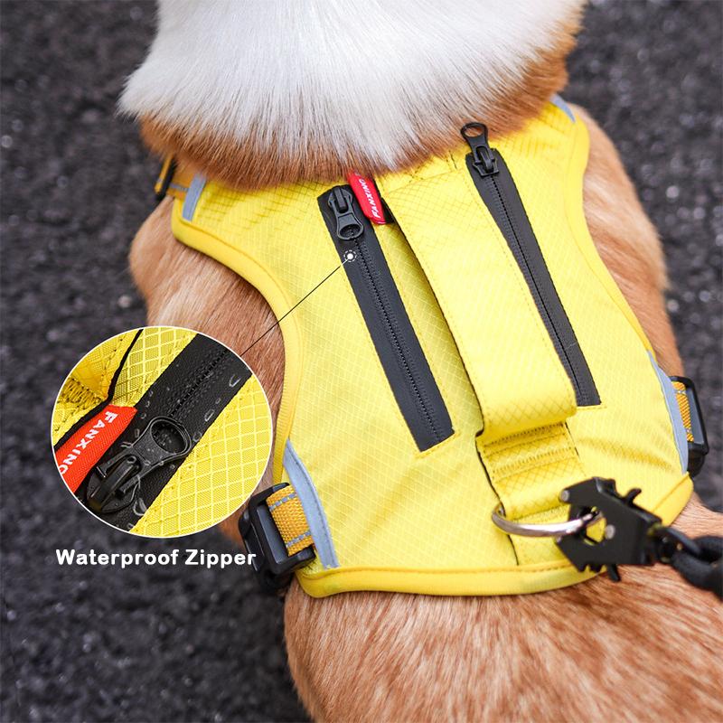 Dog No-Pull Reflective Breathable Harness for Medium & Large Dogs, Adjustable Comfort Pet Vest Harness for Walking Training