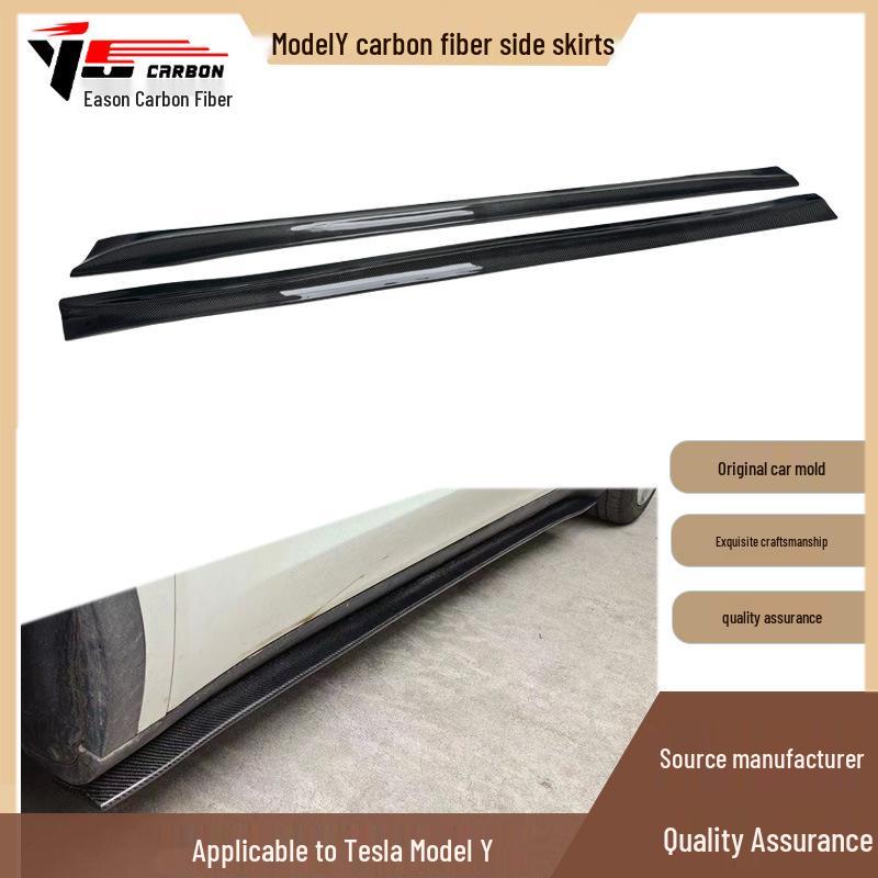 

Tesla Model Y 2019-IN Carbon Fiber Side Skirts Not applicable чёрный