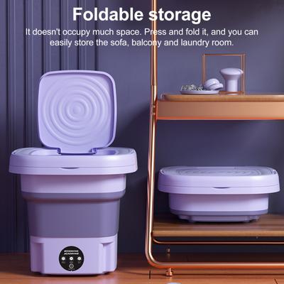 Folding Washing Machine Portable Mini Washer Powerful Decontamination Easy Operation Dorm Room