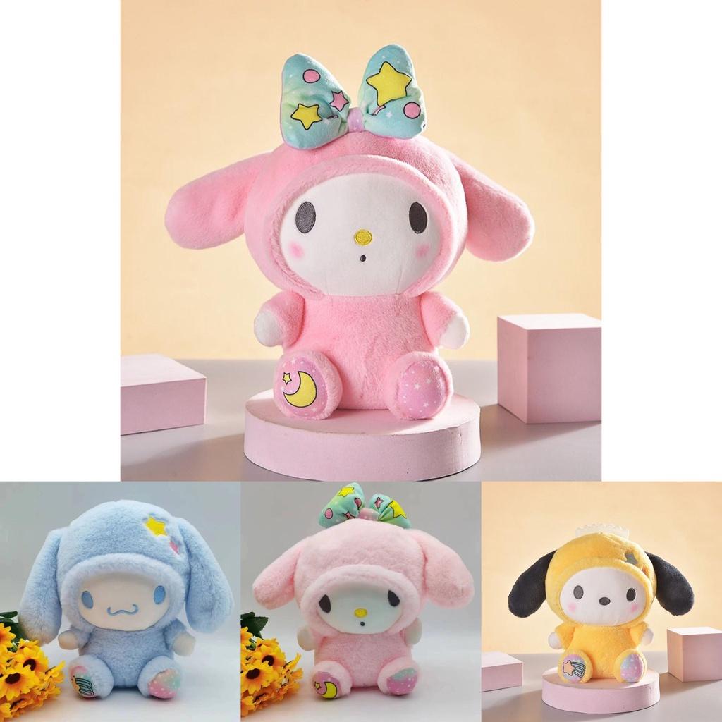 Adorable 25cm Sanrio Melody Plush Toy Kuromi Pendant Cartoon Girl Gift