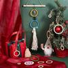 4-15cm Unbearbeitete Holzstücke Ringform Kreis Ornamente Holzringe Leere Holzscheiben zum Bemalen Weihnachtsbaum Heimdeko