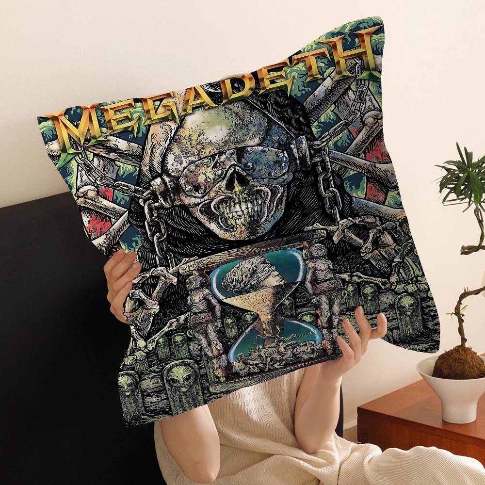 Band M-Megadeth Kissen Geschenk Home Office Dekoration Kissen Schlafzimmer Sofa Auto Kissenbezug Kissenbezug