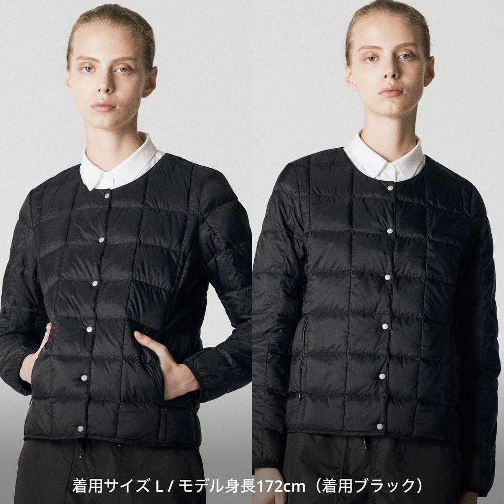 TAION Crew Neck Button Inner Down Jacket Women's (TAION-W104)