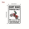 Vintage Metal Sign Motorcycle Parking 20x30 cm Waterproof Garage & Man Cave Decor
