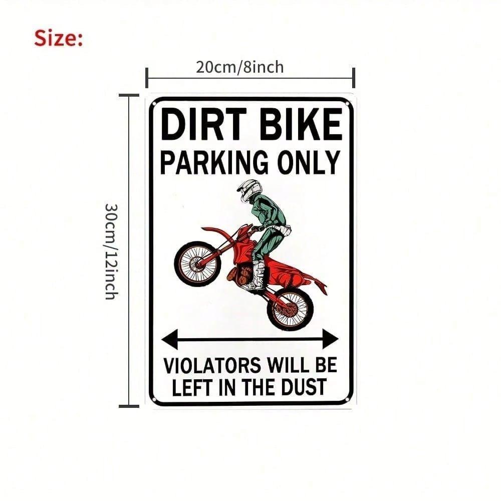 Vintage Metal Sign Motorcycle Parking 20x30 cm Waterproof Garage & Man Cave Decor