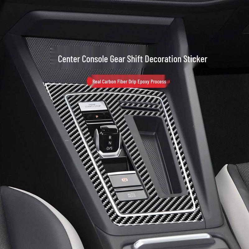 Volkswagen Golf 8 Carbon Fiber Gear Shift Panel Decorative Sticker Set