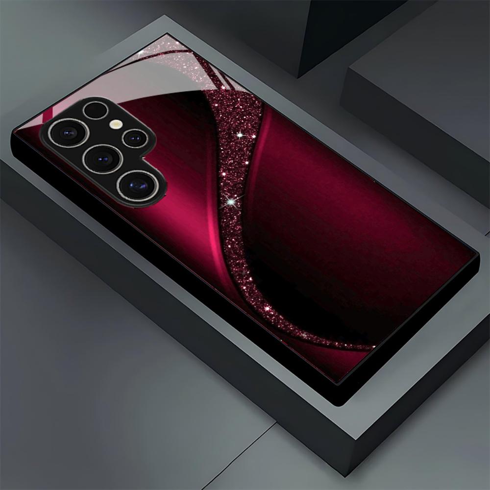 Creative Texture glass Phone Case For Samsung Galaxy S26 S25 S24 S22 S23 Ultra S21 S20 Plus 5G Frosted Non-Slip Full Cover