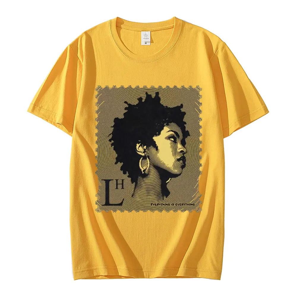 Rapper Lauryn Hill Music Album Graphic T-Shirt Unisex s Women s Vintage Casual Short Sleeve T Shirt Fashion Hip Hop Rock Streetwear S
