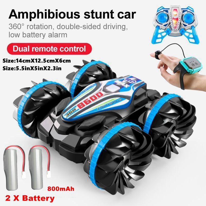 Amphibious Rc Car Remote Control Stunt Car Vehicle Double-sided Flip Radio Drift Off Road Outdoor Toys For Boy Children Gift