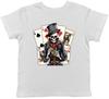 Skeleton Magician Kids T-Shirt Playing Cards Magic Tricks Childrens Boys Girls