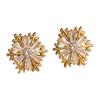1 Pair Snowflake Stud Earrings for Women, Cubic Zirconia Wedding Engagement Statement Earrings, Winter Snowflake Jewelry Accessory