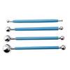 4-Piece Stainless Steel Spherical Ball Rod Carving Set for Fondant & Polymer Clay