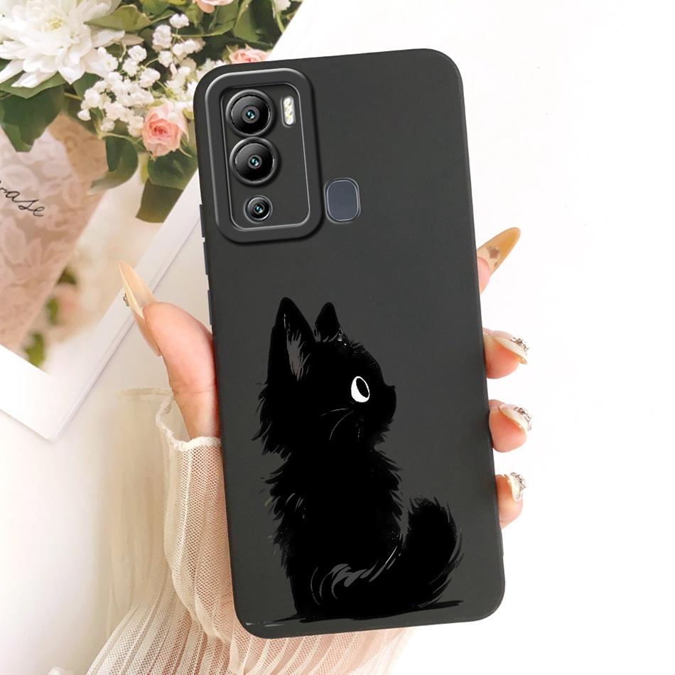For Infinix Hot 12 12 Play Cute Cat Flower Cartoon Phone Case For Infinix Hot12i Hot 12Play Shockproof Soft Silicone Bumpers