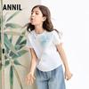 Annil Girl's New Chinese Style Cool-Touch Short Sleeve T-Shirt